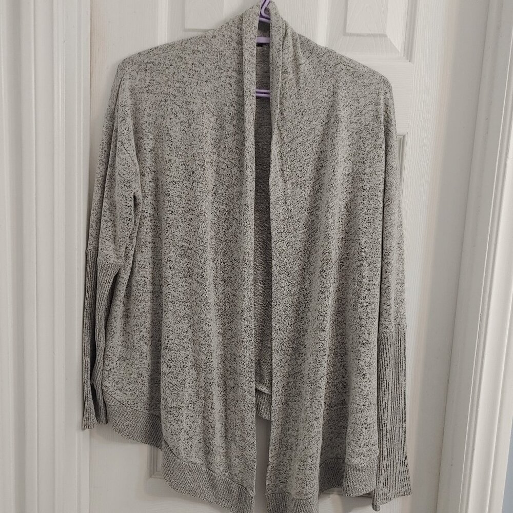 oversized light grey shrug